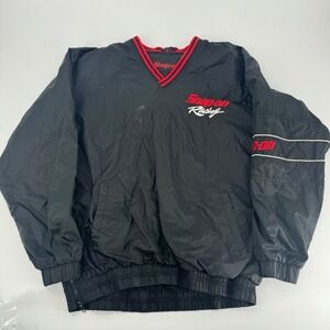 Snap‎ on Racing Jacket V Neck Pullover Black Red Size L Men's VTG
